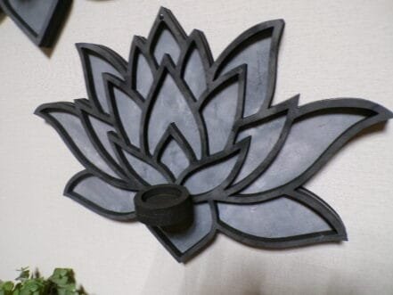 lotus waxinelicht houder muurdecoratie {S} - Afbeelding 3