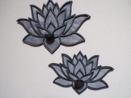lotus waxinelicht houder muurdecoratie {S} - Afbeelding 4
