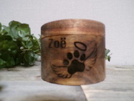 houten urn voor hond of kat