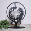 decoratieve pauw met kaarsenhouder